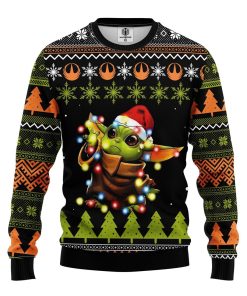 baby yoda 3d 2022 ugly christmas sweatshirt 1 kZfn8