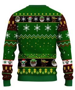 Baby Yoda Cute Ugly Christmas Sweater Green