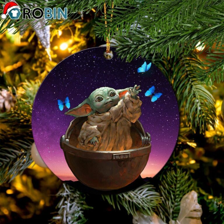 Baby Yoda Galaxy Butterfly Ornament – Christmas Decorations