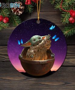 Baby Yoda Galaxy Butterfly Ornament – Christmas Decorations Baby Yoda Galaxy Butterfly Ornament – Christmas Decorations