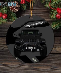Back Jeep Circle Ornament – Christmas Decorations Back Jeep Circle Ornament – Christmas Decorations