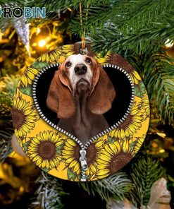 basset hound sunflower zipper christmas ornament 1 uhhgqd