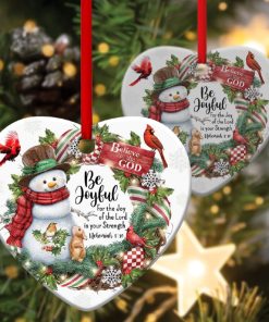 be joyful snowman heart ornament 1 mq1hW