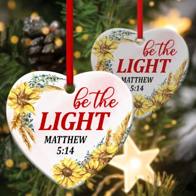 Be The Light Beautiful Heart Ornament