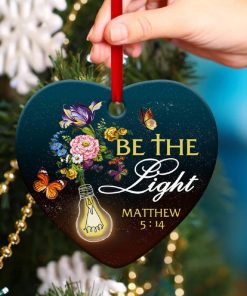 Be The Light Vase Of Flower Heart Ornament Be The Light Vase Of Flower Heart Ornament