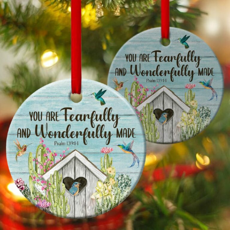 Beautiful Cactus Circle Ornament God Says You Are Wonderful
