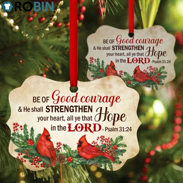 Beautiful Cardinal Bird Ornament – Be Of Good Courage