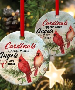 beautiful cardinals circle ornament angels are near 1 LpVRj