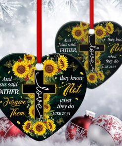 Beautiful Christian Heart Ornament Father, Forgive Them Beautiful Christian Heart Ornament Father, Forgive Them