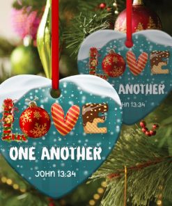 Beautiful Christmas Heart Ornament Love One Another Beautiful Christmas Heart Ornament Love One Another