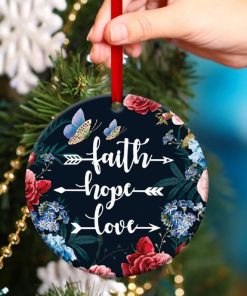 beautiful flower circle ornament have faith in god 2 wRnj6