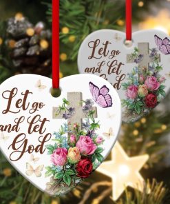 beautiful flower cross of god christian heart ornament 1 cO2L9