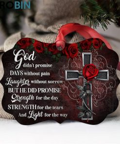 beautiful rose and cross ornament he did promise strength for the day a 1 q8tfdt