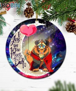 Beauty And The Beast Love You To The Moon Galaxy Christmas Ornament Beauty And The Beast Love You To The Moon Galaxy Christmas Ornament
