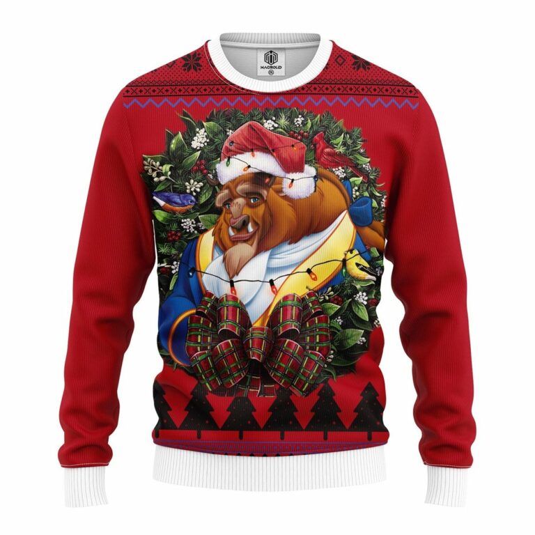 Beauty And The Beast Noel Mc Ugly Christmas Sweatshirt