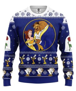 beauty and the beast ugly christmas sweatshirt 1 Y4yEc