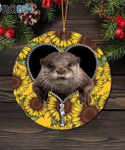 beaver sunflower zipper ornament christmas decorations 1 zvxaew