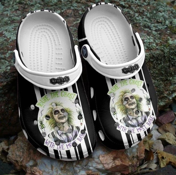 Beetlejuice Halloween Crocs Classic Clogs Shoes - RobinPlaceFabrics