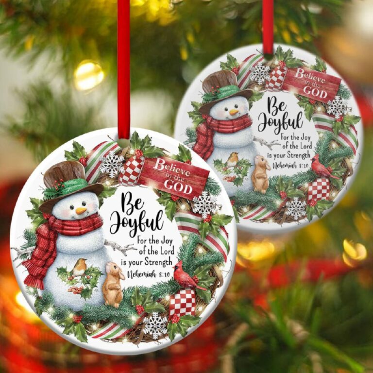 Believe In God Beautiful Christian Circle Ornament