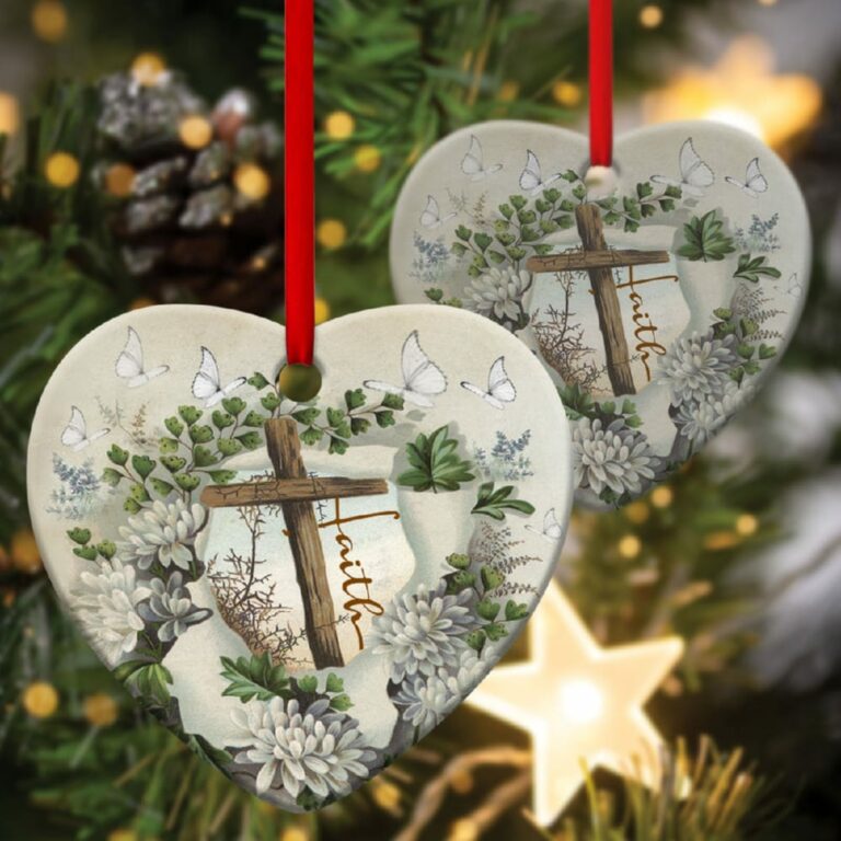 Believe In God Unique Christian Heart Ornament