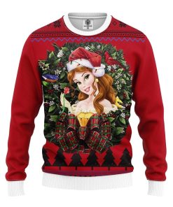 Belle Princess Noel Mc Ugly Christmas Sweater Belle Princess Noel Mc Ugly Christmas Sweater