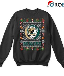 Bemidji State Beavers X Grateful Dead Ugly Christmas Sweatshirt Bemidji State Beavers X Grateful Dead Ugly Christmas Sweatshirt