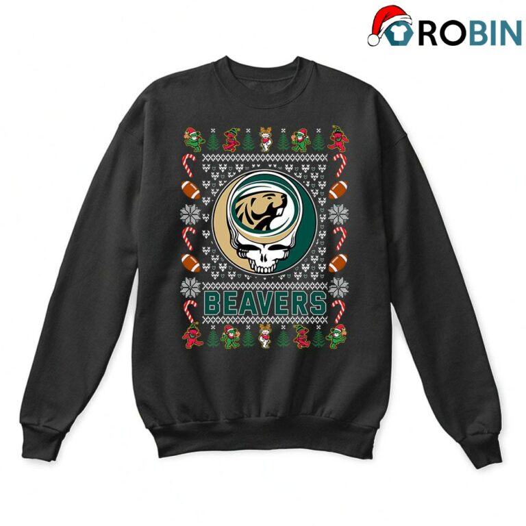 Bemidji State Beavers X Grateful Dead Ugly Christmas Sweatshirt