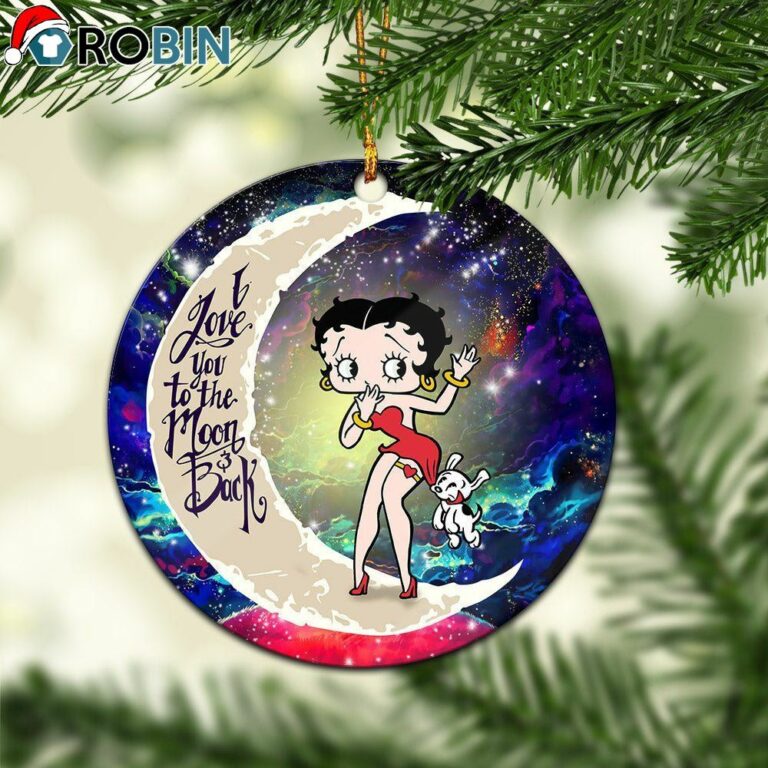 Betty Boop Love You To The Moon Galaxy Ornament – Christmas Decorations
