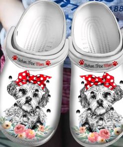 Bichon Frise Mom Crocs Classic Clogs Shoes Mother’s Day Gift