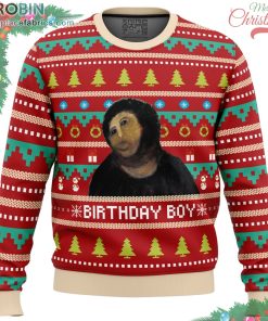 Birthday Boy Potato Jesus Ugly Christmas Sweater
