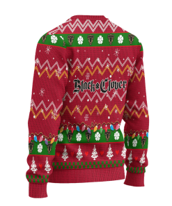 Black Clover Anime Ugly Christmas Sweater Red Xmas Gift