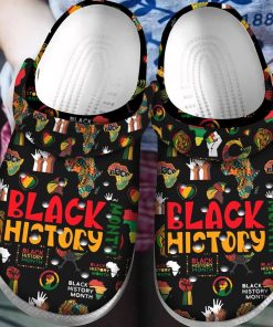 Black History Month African American Classic Clog, Unisex Crocs Shoes