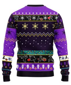 Black Panter Ugly Christmas Sweater Pupple