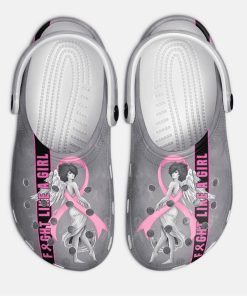 Black Woman Breast Cancer Awareness Classic Clog, Unisex Crocs Shoes