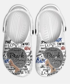 Black Women Strong Art Afro Woman Crocs Classic Clogs Shoes