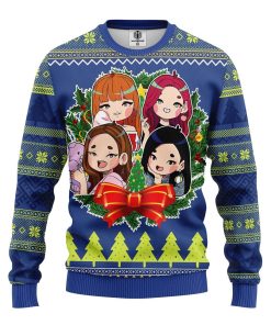 blackpink new chibi ugly christmas sweater 1 RnX2F