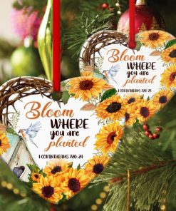 Bloom Where You Are Planted Special Sunflower Heart Ornament Bloom Where You Are Planted Special Sunflower Heart Ornament