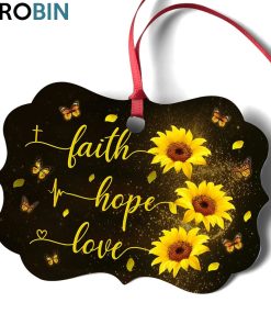 Blooming Sunflower Ornament – Faith, Hope, Love Blooming Sunflower Ornament – Faith, Hope, Love