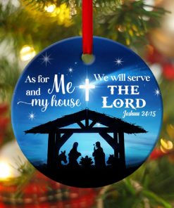 born of god circle ornament we will serve the lord 1 q2Nlz