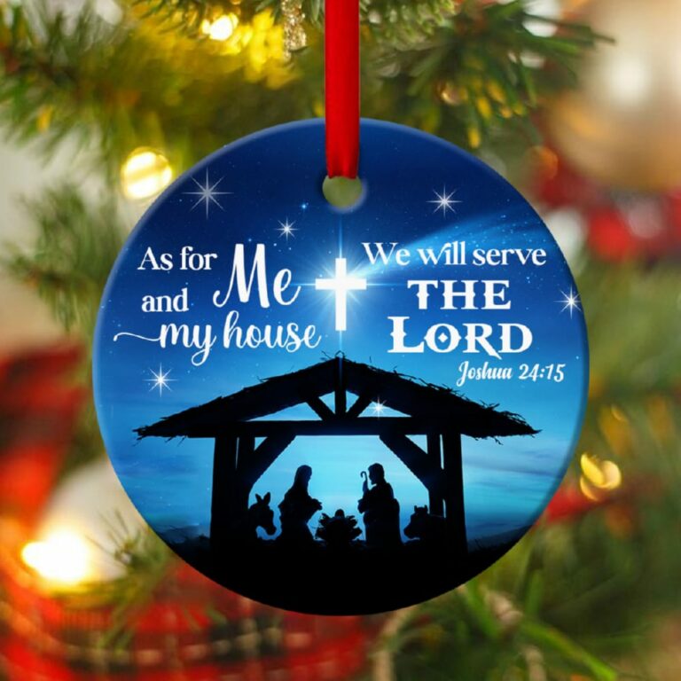 Born Of God Circle Ornament We Will Serve The Lord
