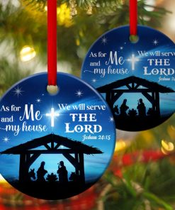Born Of God Circle Ornament We Will Serve The Lord Born Of God Circle Ornament We Will Serve The Lord
