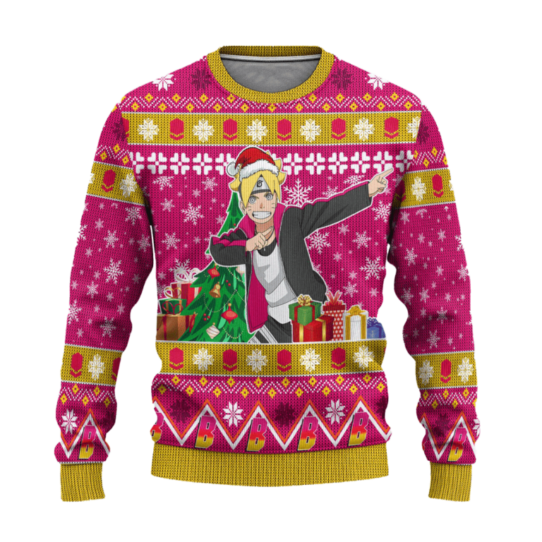 Boruto Uzumaki Anime Ugly Christmas Sweatshirt Custom Boruto Xmas Gift