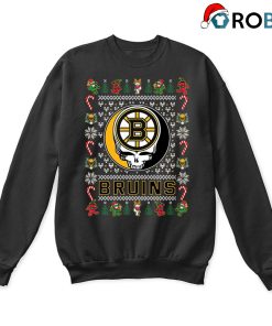 Boston Bruins X Grateful Dead Ugly Christmas Sweatshirt