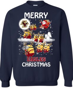 boston college eagles minion ugly christmas sweater 1 wmgbt