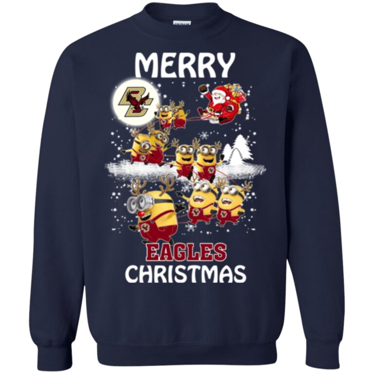 Boston College Eagles Minion Ugly Christmas Sweater