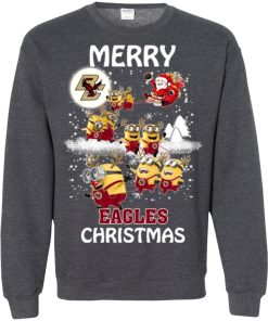 boston college eagles minion ugly christmas sweater 3 HKkW0