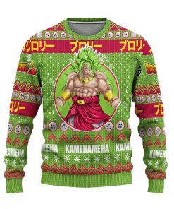 broly anime ugly christmas sweatshirt dragon ball z xmas gift 1 7smME