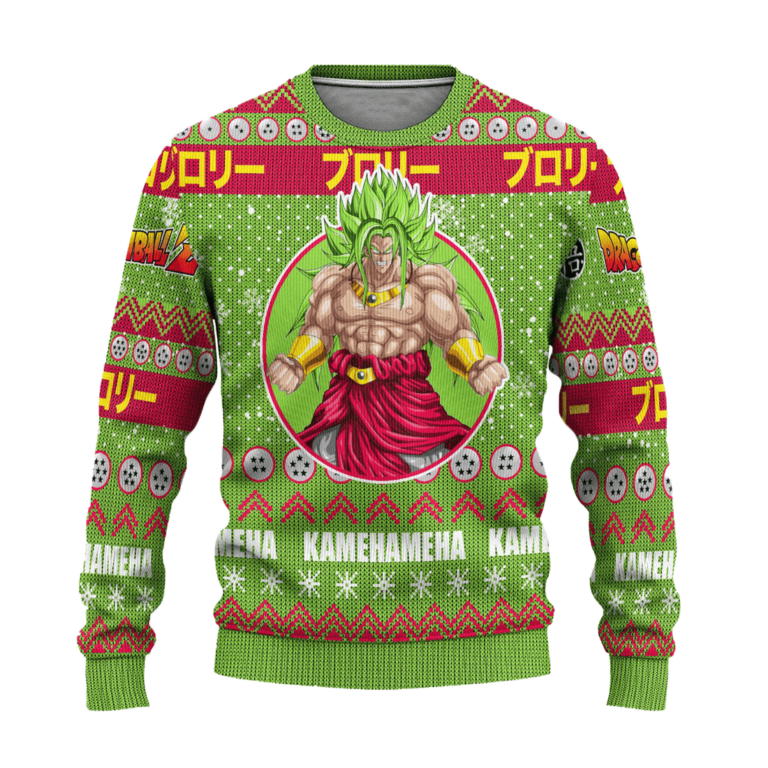 Broly Anime Ugly Christmas Sweatshirt Dragon Ball Z Xmas Gift