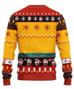 Bts Army Chibi Cute Ugly Christmas Sweatshirt Red Yellow