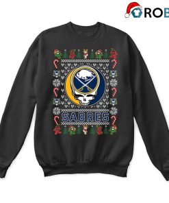 Buffalo Sabres X Grateful Dead Ugly Christmas Sweatshirt